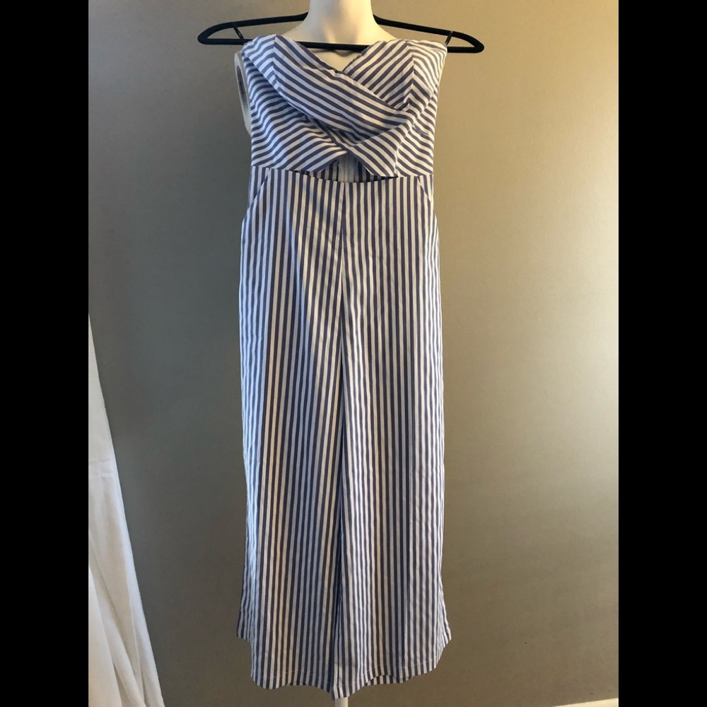 **SOLD**  Strapless striped jumpsuit